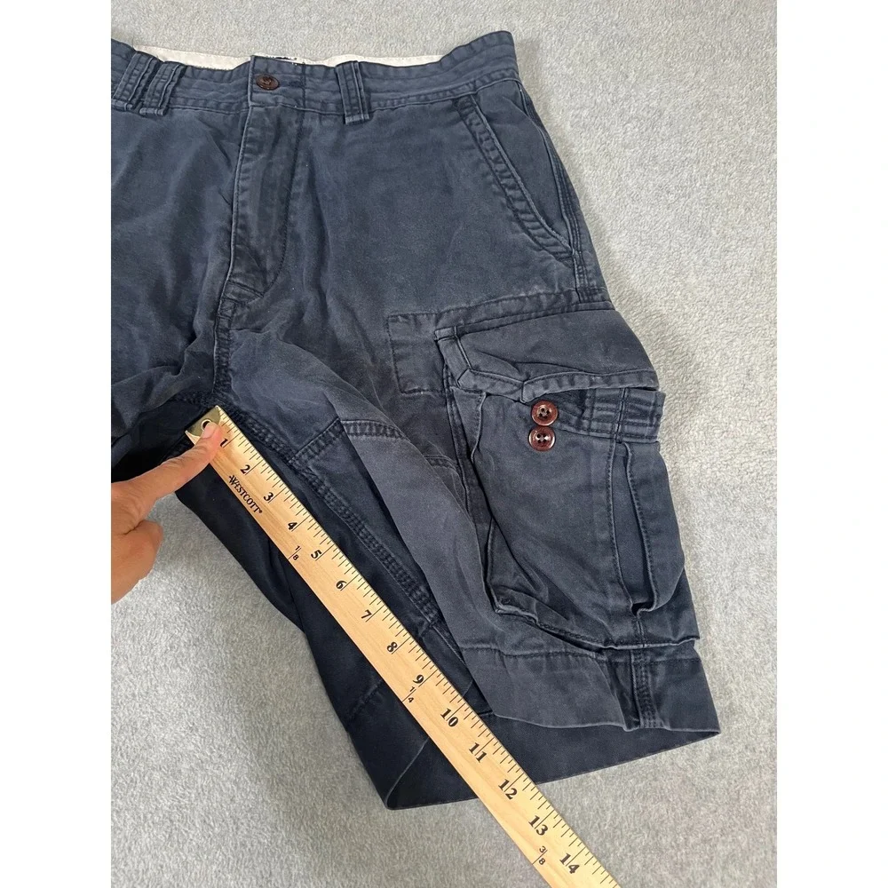 Polo Ralph Lauren Mens Navy Blue Cotton Cargo Shorts Size 32 Utility Casual